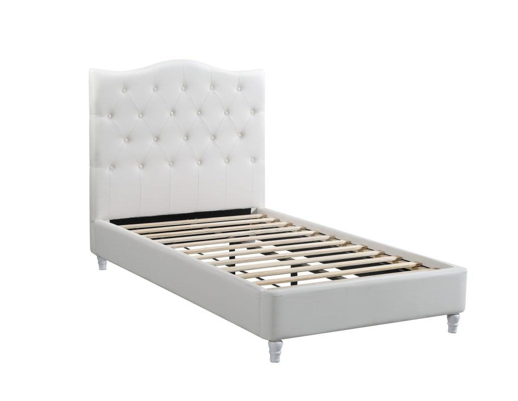 HB828-Lily Platform Bed - Twin - Husky-Furniture- White-1