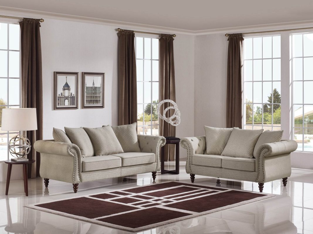 HD1769 -Tessa- Sand-K06.Fabric .Husky Designer Furniture.Sofa and loveseat