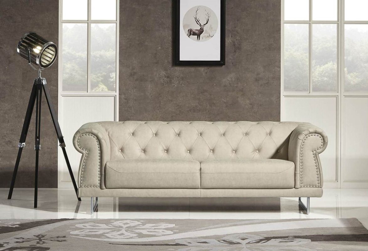 HD1809 - Mason SOFA .Beige -G01- Leather .Husky Designer Furniture.2