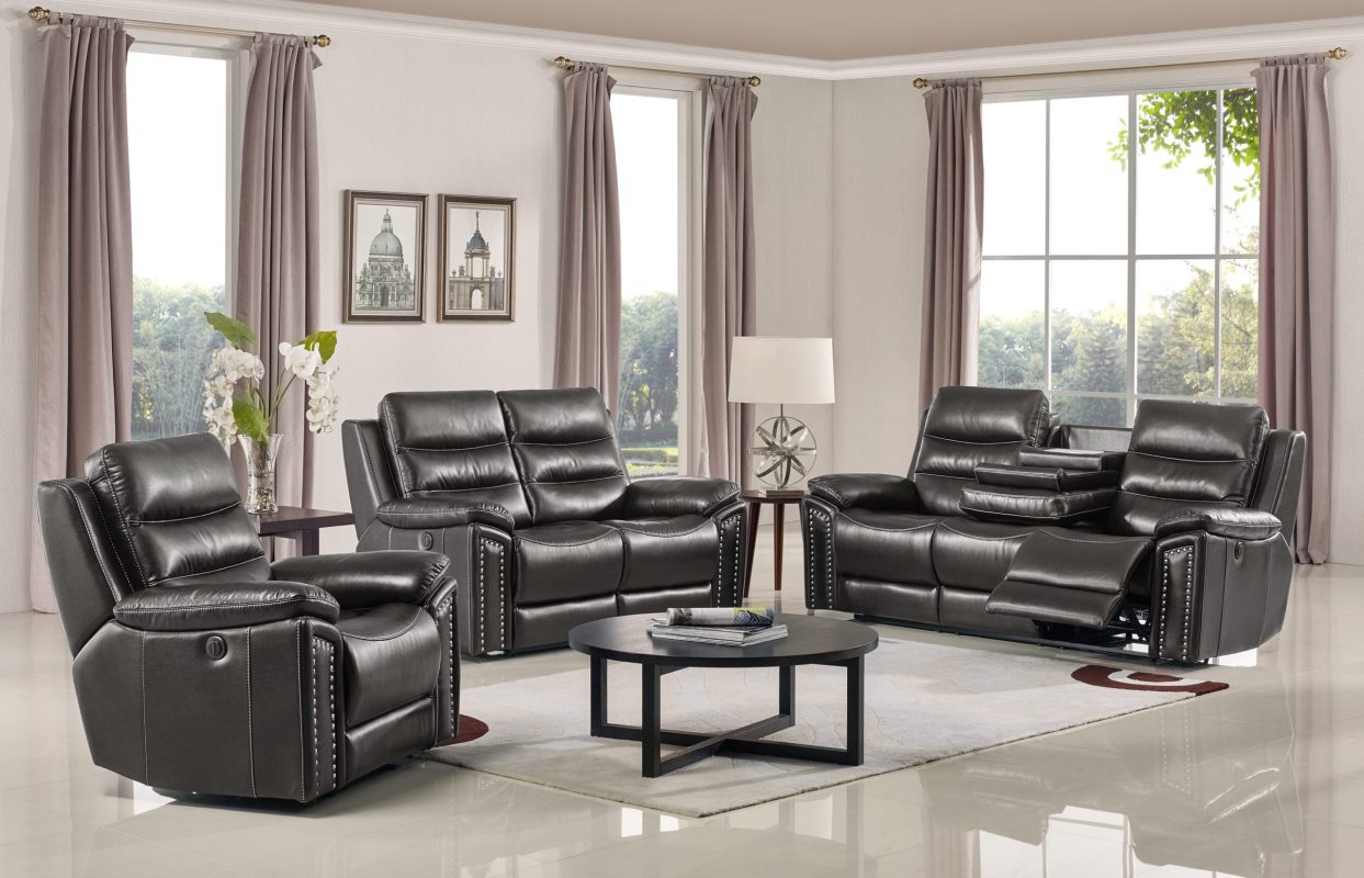 HR050 G (G12) Husky Jetson Reclining Sofa Set Gray