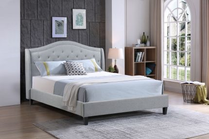 Queen-Twilight Bed-013-Husky Platform bed Queen and-Grey