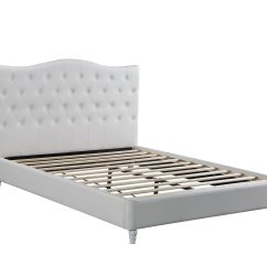 HB828-Lily Platform Bed - Double -Queen-Husky-Furniture- White-1