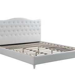 HB828-Lily Platform Bed - King - Husky-Furniture- White-1