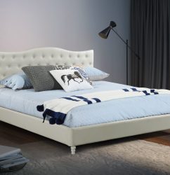 HB828-Lily Platform Bed - King - Husky-Furniture- White