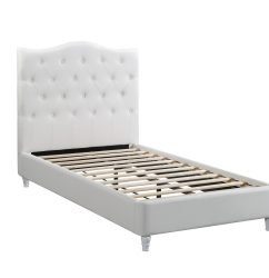HB828-Lily Platform Bed - Twin - Husky-Furniture- White-1