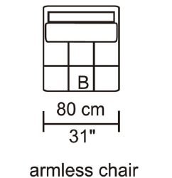 HD1800 - Leggo - Armless Chair.Husky Designer Furniture