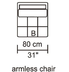 HD1800 - Leggo - Armless Chair.Husky Designer Furniture