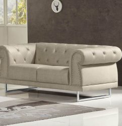 HD1809 - Mason LOVESEAT .Beige -G01- Leather .Husky Designer Furniture.1