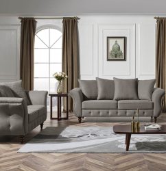 HD1811 -Jesse- Taupe-K25.Fabric .Husky Designer Furniture.Sofa and loveseat