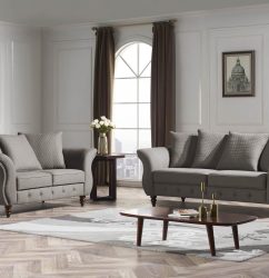 HD1811 -Jesse- Taupe-K25.Fabric .Husky Designer Furniture.Sofa and loveseat.2