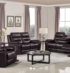 HR050 B (G03) Husky Jetson Reclining Sofa Set Brown