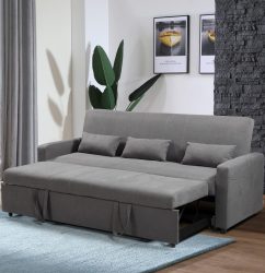 HS1009- Charcoal - Husky Furniture Transformer - convertible Sofa Bed - Sofa 1