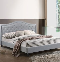 King-Twilight Bed - 013- Husky Furniture Platform Bed King size- Grey