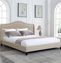 King Twilight Bed - 013-Husky-Furniture- Queen and King- Beige-2