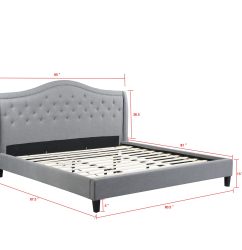 King- Twilight Bed -013- Husky FurniturePlatform bed King - Grey